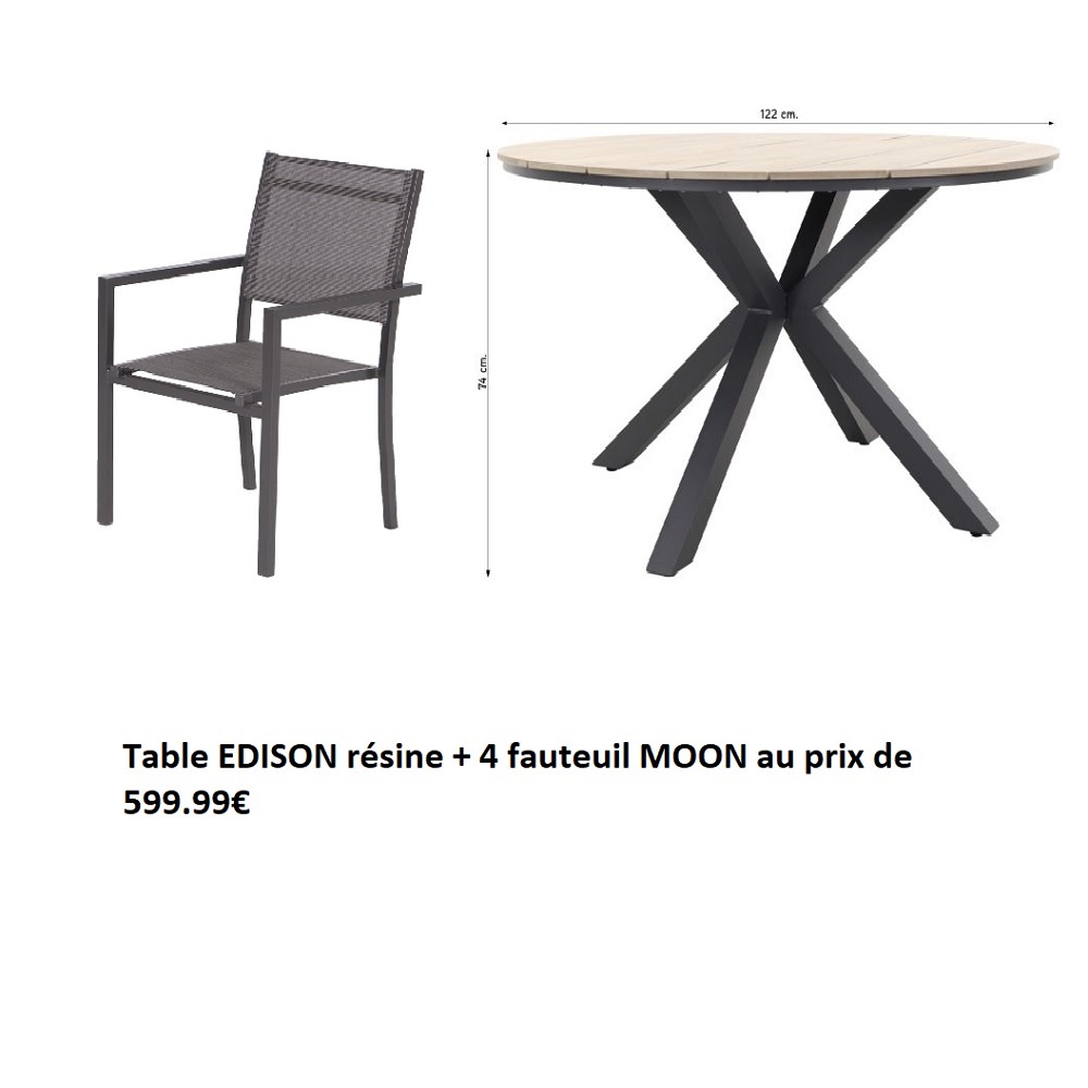 TABLE EDISON 122CM 21642NF