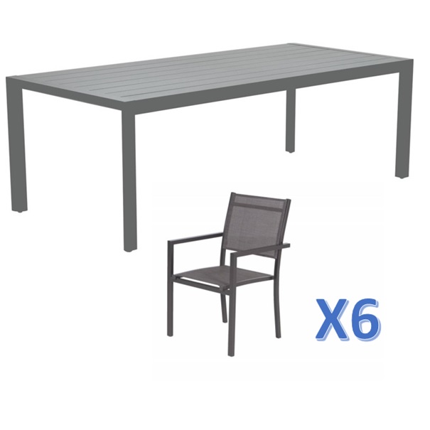 TABLE GOSFORD 6X MOON GRP1358