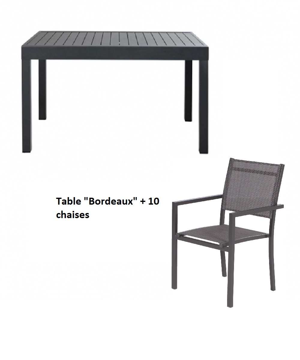 TABLE BORDEAUX + 10 MOON GRP1519