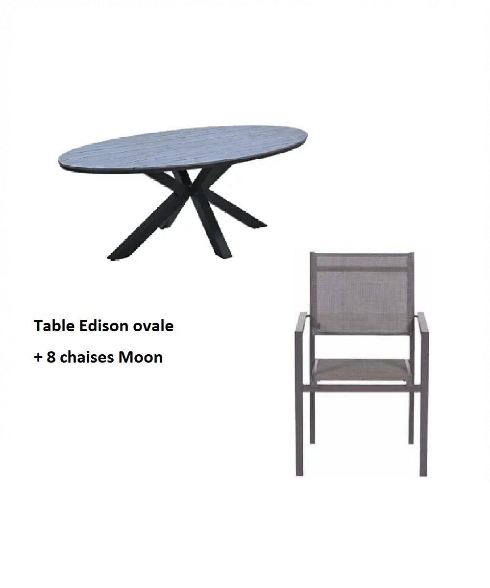 TABLE EDISON OV+ 8 X MOON GRP 1532