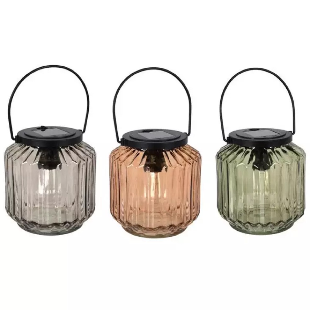 LAMPE SOLAIRE VERRE 12X13CM