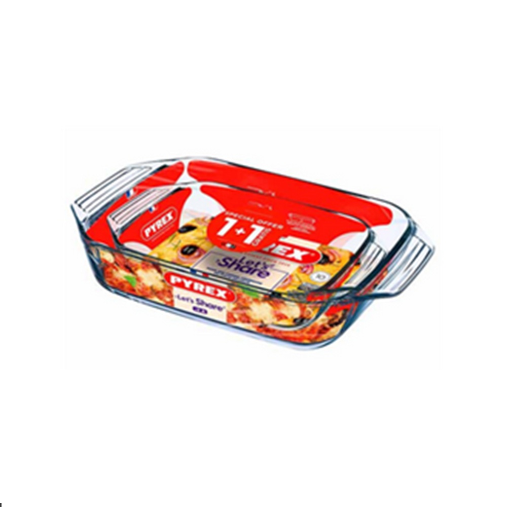 PLAT FOUR PYREX 1,4L+3L SET2